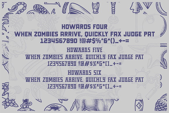 Howards Font Family + Extras in Stamp Fonts - product preview 7