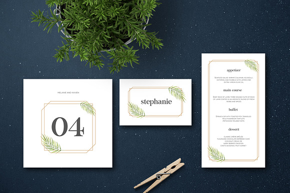 Simple Floral Wedding Invitation Set in Wedding Templates - product preview 4