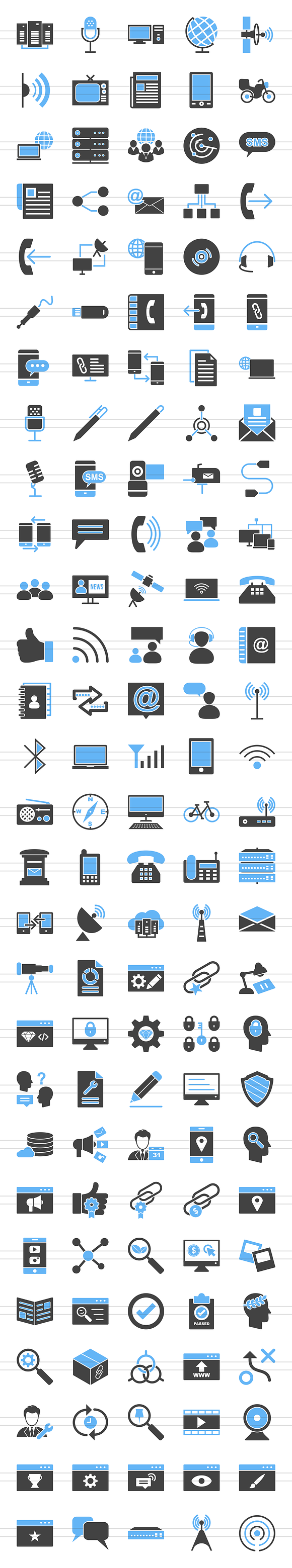 140 IT & Communication Filled Icons in Graphics - product preview 1