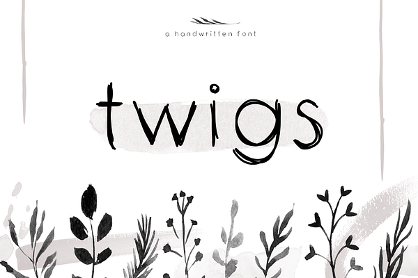 Twigs - A Handwritten Scribble Font 