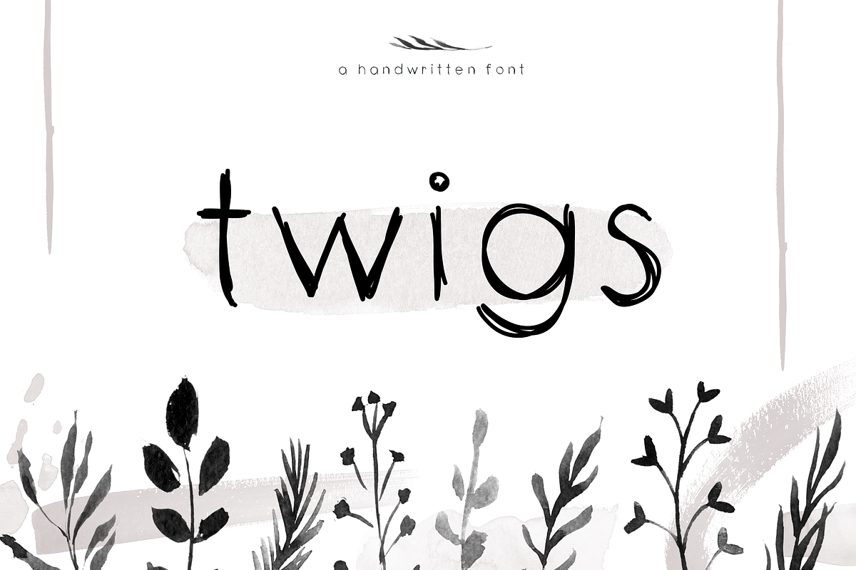 Twigs - A Handwritten Scribble Font  in Display Fonts - product preview 8
