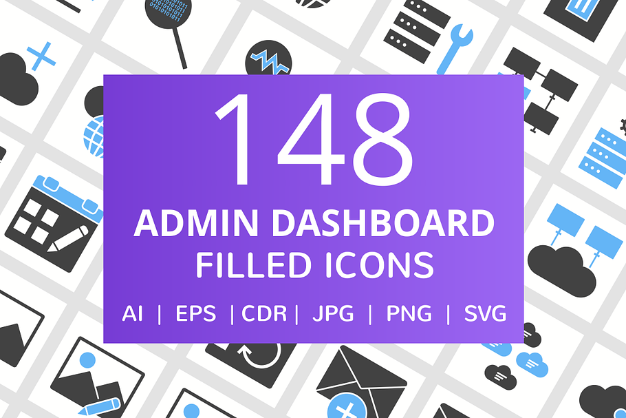 148 Admin Dashboard Filled Icons