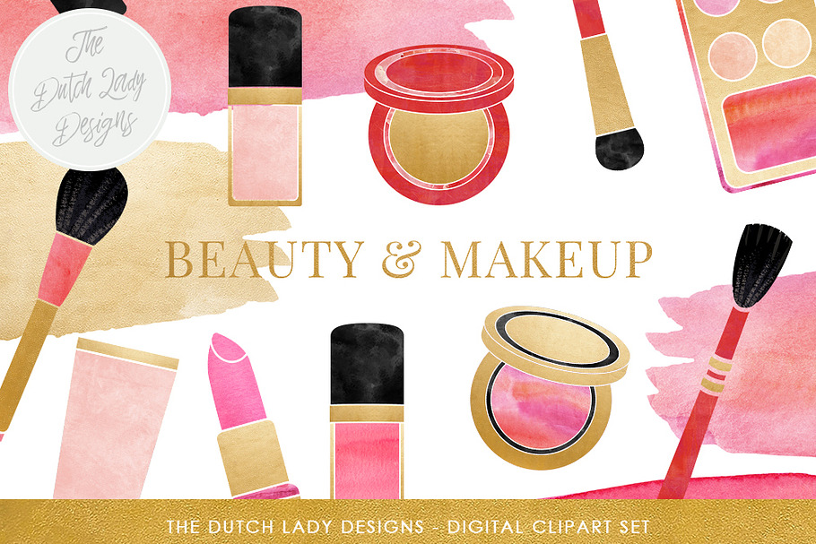 Makeup & Beauty Clipart Set