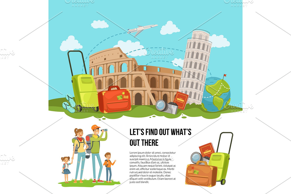 Vector concept illustration italian sights in Graphics - product preview 8