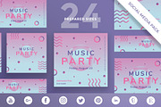 Social Media Pack | Pink Music Party