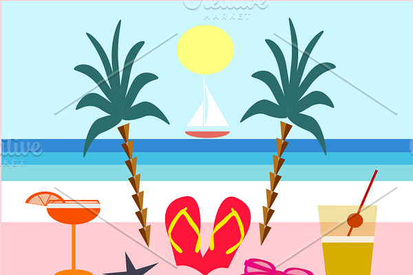 Cool summer holiday background 