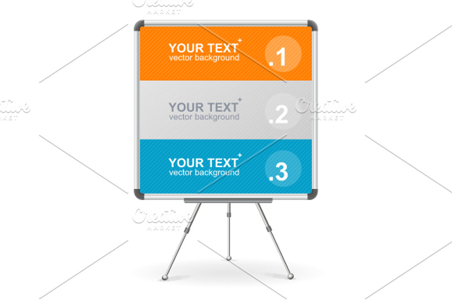 Vector colorful board. Option banner in Illustrations - product preview 8