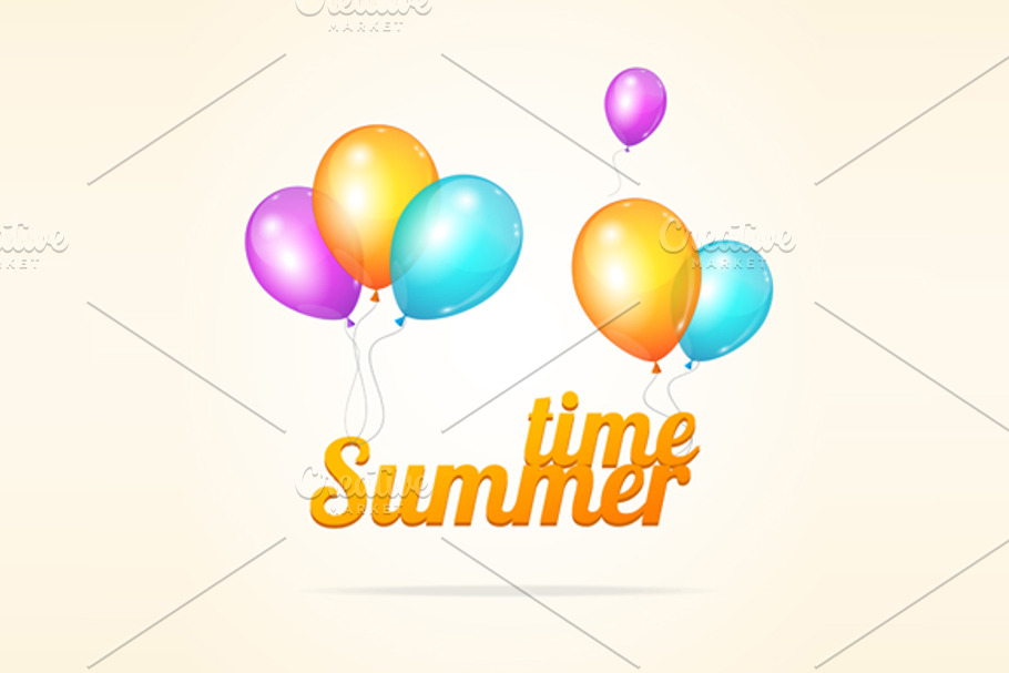Vector ballon. Option banner in Illustrations - product preview 8
