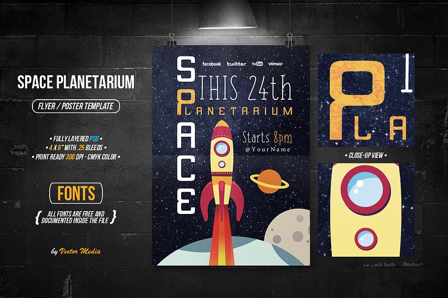 Space Planetarium - Flyer/Poster