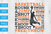 Basketball SVG Subway Art SVG
