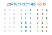 125+ Flat Clothes Icons