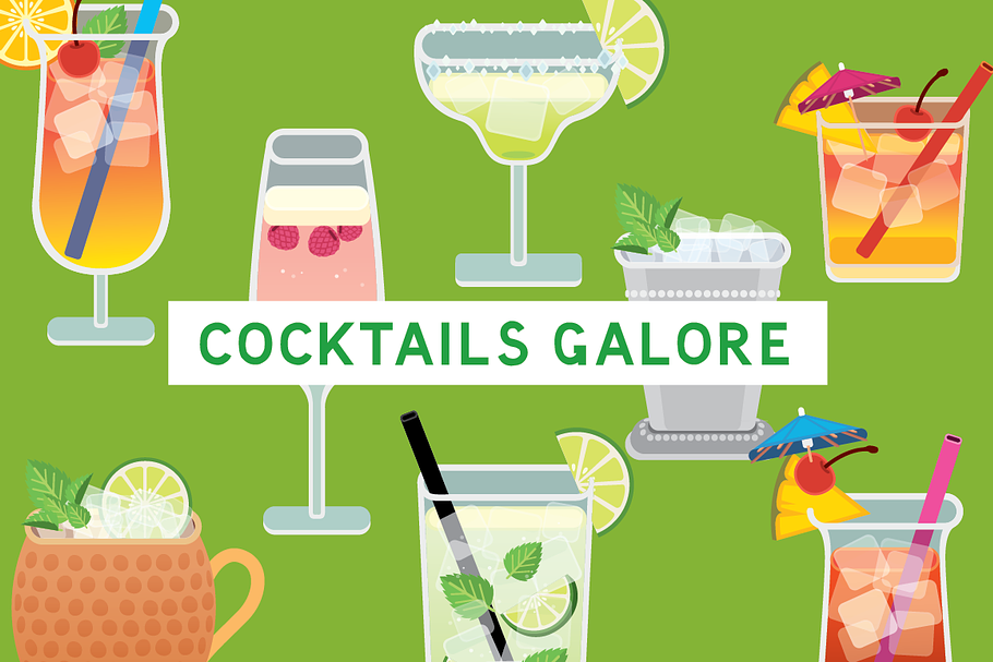 Cocktails Galore in Illustrations - product preview 8