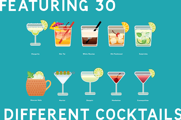 Cocktails Galore in Illustrations - product preview 1
