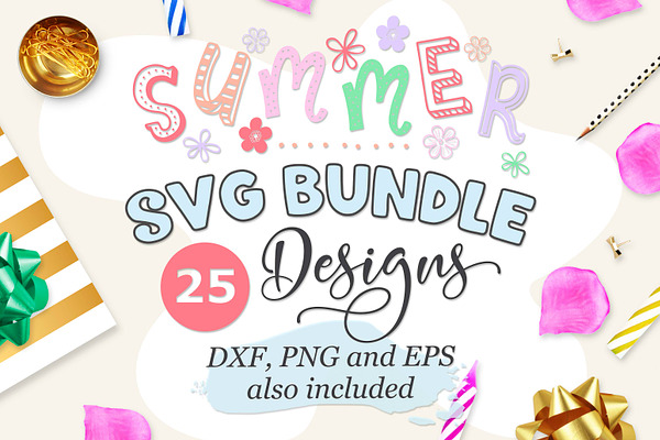 Summer Bundle SVG DXF PNG EPS