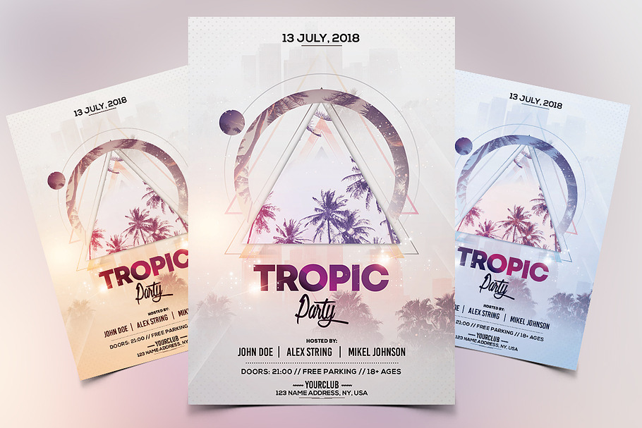 Tropic Party - PSD Flyer Template in Flyer Templates - product preview 8