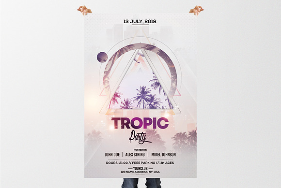 Tropic Party - PSD Flyer Template in Flyer Templates - product preview 1