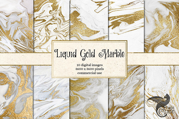 Liquid Gold Marble in Textures - product preview 2