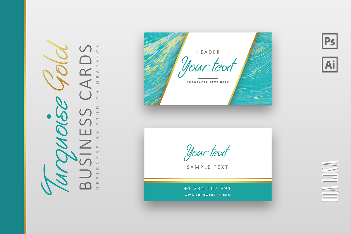 Elegant Business Card Template in Business Card Templates - product preview 8