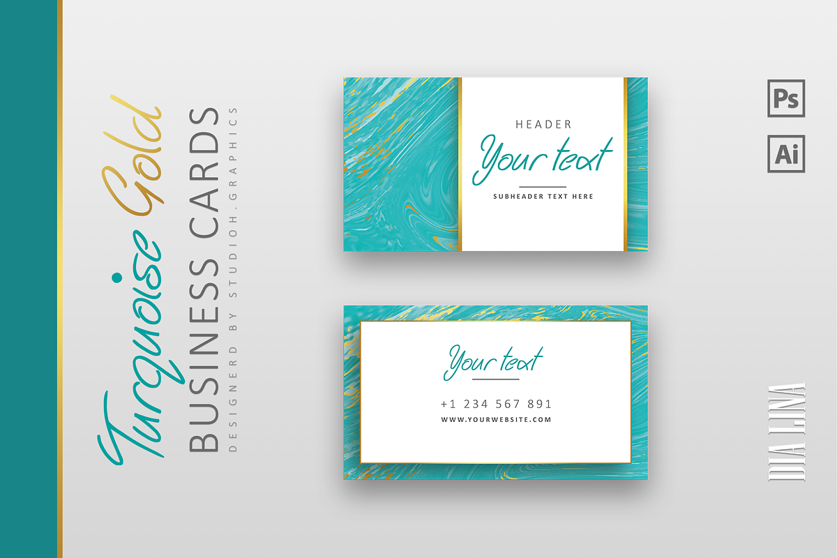 Elegant Business Card Template in Business Card Templates - product preview 8