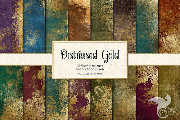 Distressed Gold Textures in Textures - product preview 3