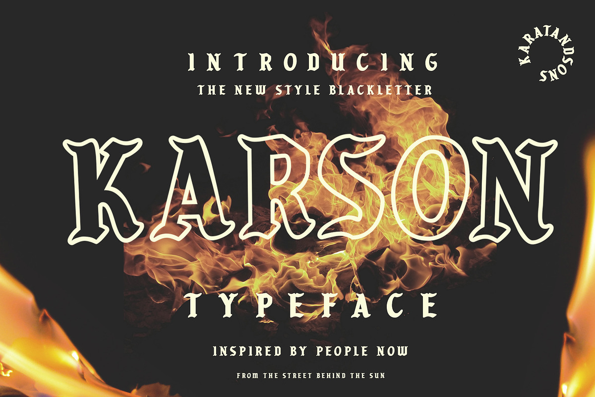KARSON BLACKLETTER in Tattoo Fonts - product preview 8