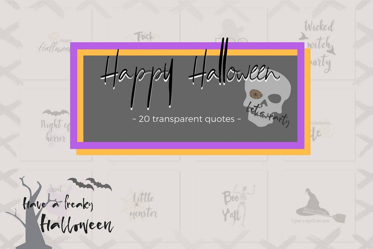Halloween lettering Bundle in Illustrations - product preview 8