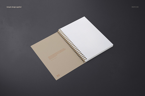 A5 Spiral Notebook Mockup Set in Print Mockups - product preview 4