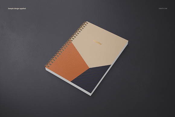 A5 Spiral Notebook Mockup Set in Print Mockups - product preview 5