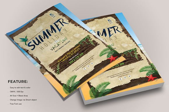 Summer Vacation Flyer in Flyer Templates - product preview 1