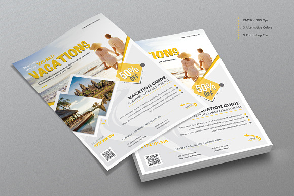 Travel & Vacation Flyer in Flyer Templates - product preview 3
