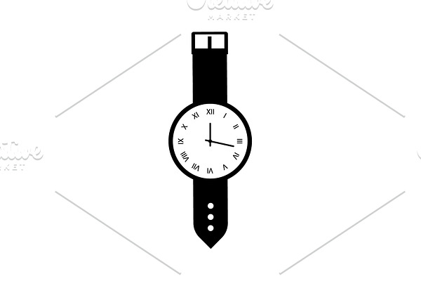 Wristwatch icon. vector illustration