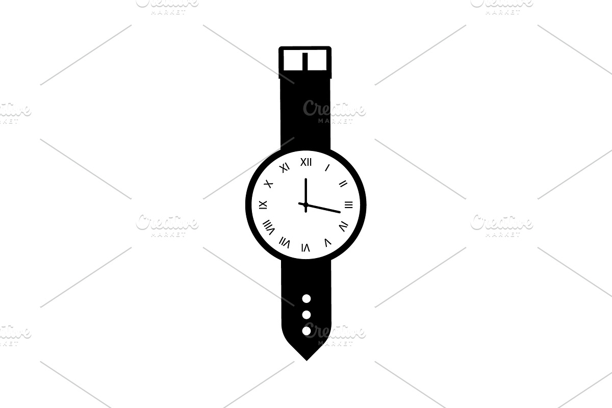 Wristwatch icon. vector illustration in Graphics - product preview 8