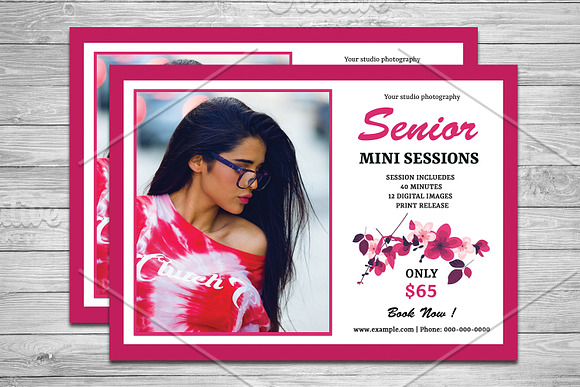 Senior Mini Session Template V795 in Flyer Templates - product preview 2