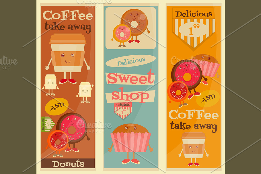 Cafe Sweet Shop in Illustrations - product preview 8