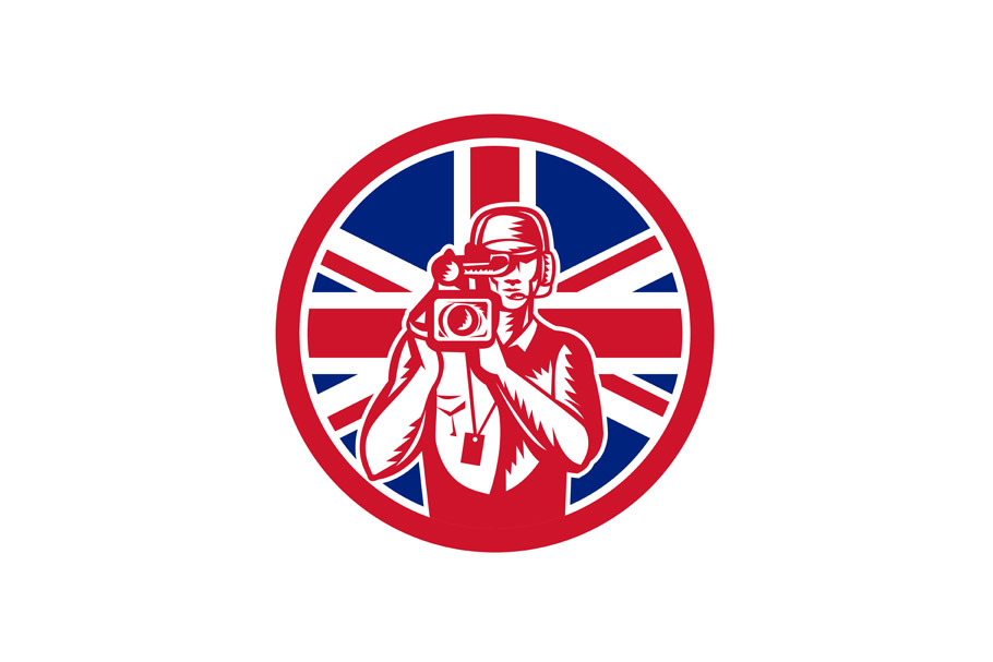 British Cameraman Union Jack Flag Ic