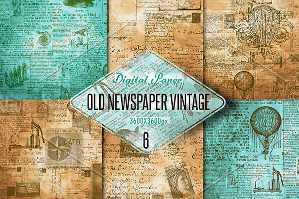 Old newspaper vintage digital paper