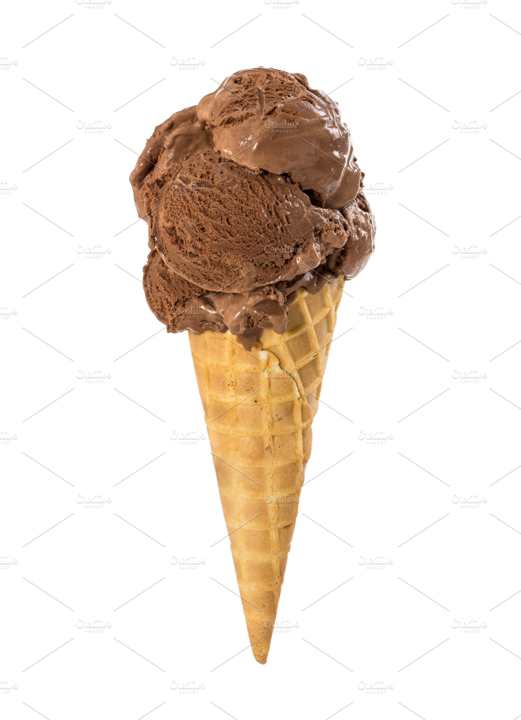 Wafer cone with chocolate ice cream | High-Quality Food ...