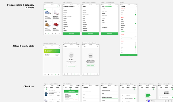 iPhone e-commerce app UI Kit - 70 sc in UI Kits and Libraries - product preview 2
