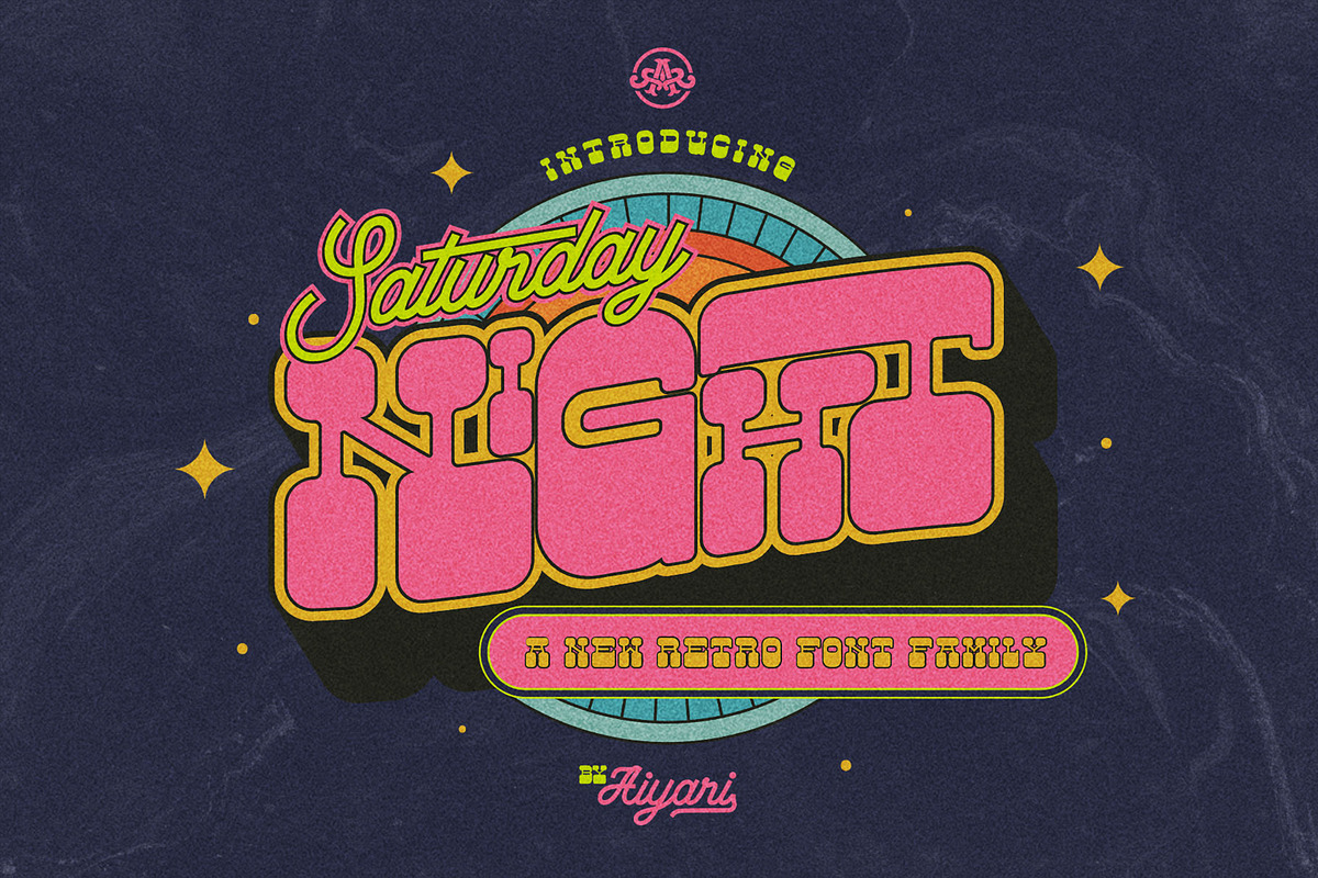 Saturday Night Font Family in Display Fonts - product preview 8