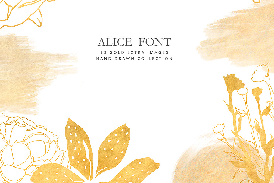 Floral alphabet - ALICE in Script Fonts - product preview 8