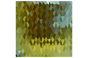 Moss Green Abstract Low Polygon Back