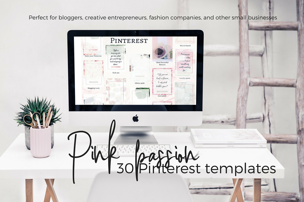 Pinterest templates- Pink passion in Pinterest Templates - product preview 8