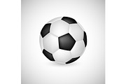Soccer ball in 3d realistic style.