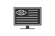 Eye diagnostic computer glyph icon