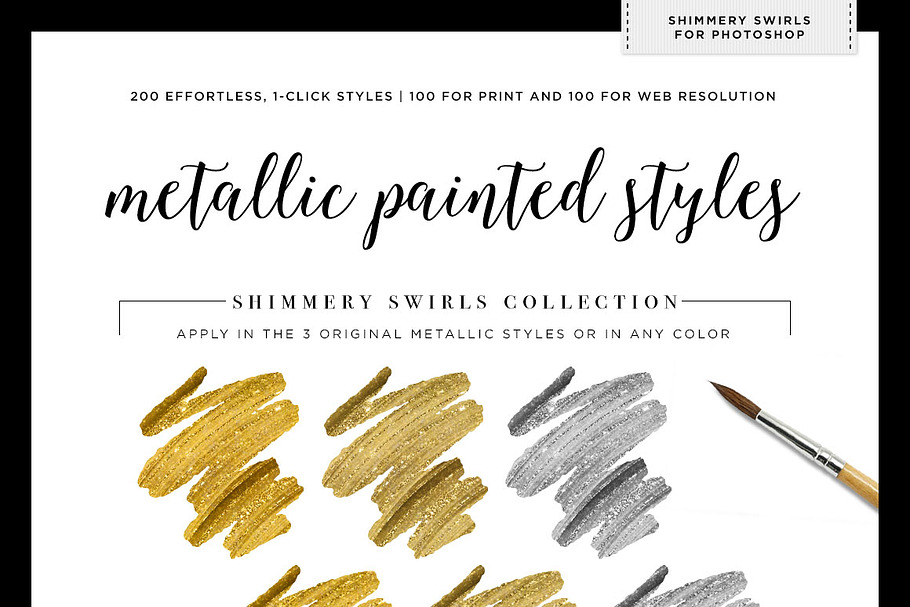 Shimmery Gold Styles for Photoshop