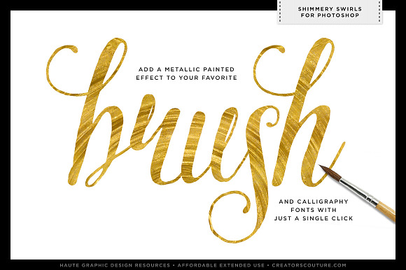 Shimmery Gold Styles for Photoshop in Photoshop Layer Styles - product preview 2