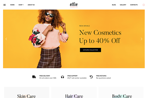 Ellie PRO - Cosmetic WordPress Theme in WordPress Commerce Themes - product preview 1
