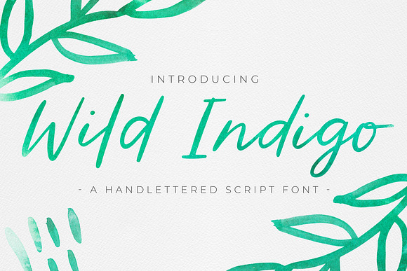 Wild Indigo Script Font in Script Fonts - product preview 1