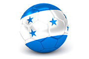 Soccer Ball With Honduran Flag 3D Render