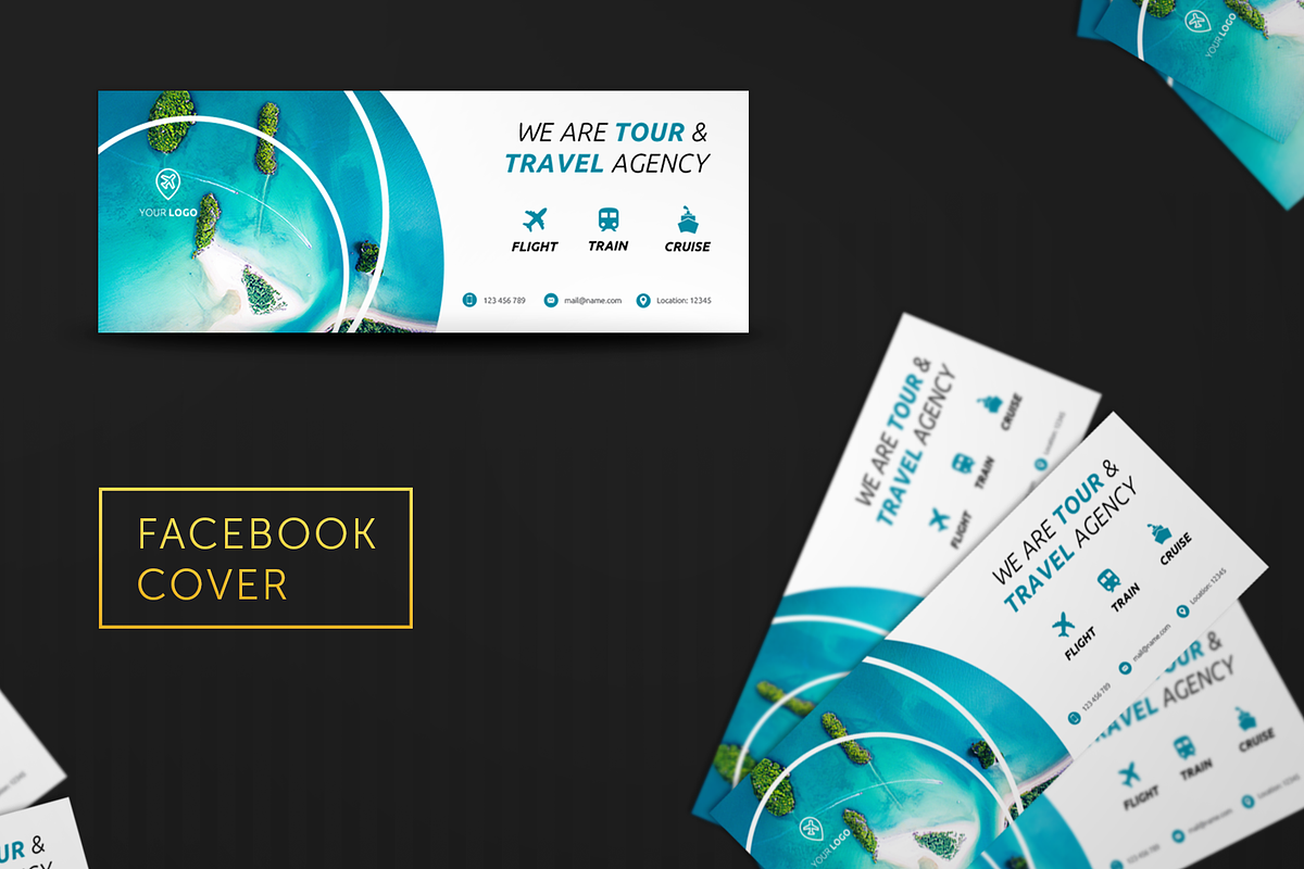 Travel Facebook Cover in Facebook Templates - product preview 8